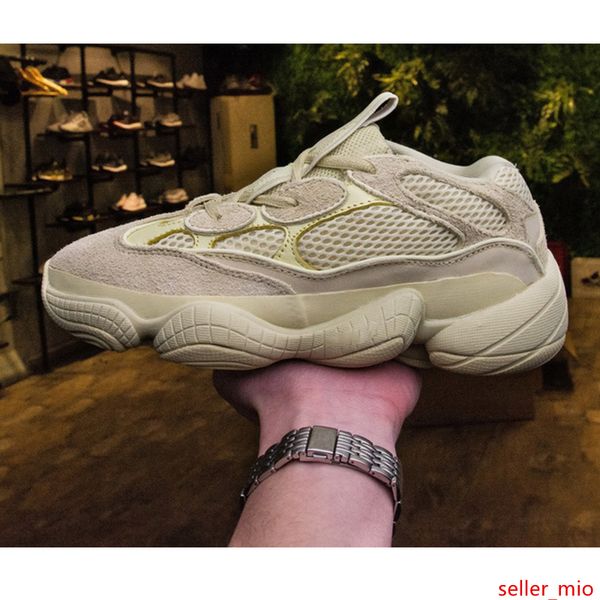 

brand kanye west shoes desert rat 500 trainers super moon yellow blush utility black womens mens running shoes trainers designer shoes