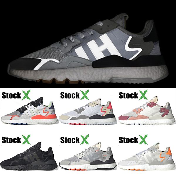 

fashion des chaussures trainers nite jogger 3m reflective women running shoes triple black orange white grey red stock x men sneakers