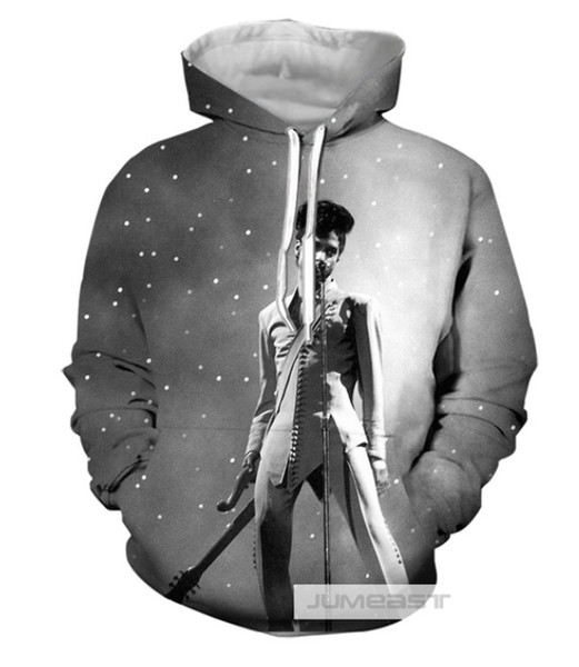 

unisex мужчины женщины 3d печать мода смешные singer prince rogers nelson смешной толстовки с длинным рукавом повседневные пуловеры кофты a6, Black