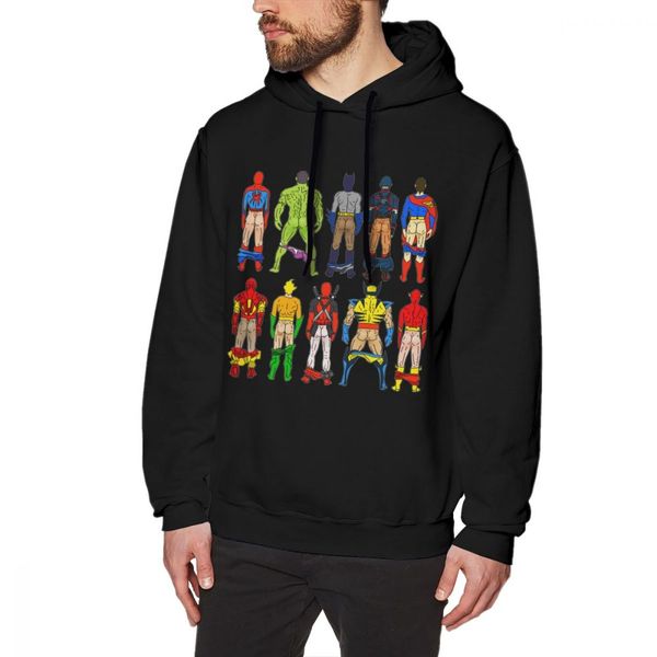 

butts long sleeve for man stylish deadpool hoodies round collar fashionable sweatshirt, Black