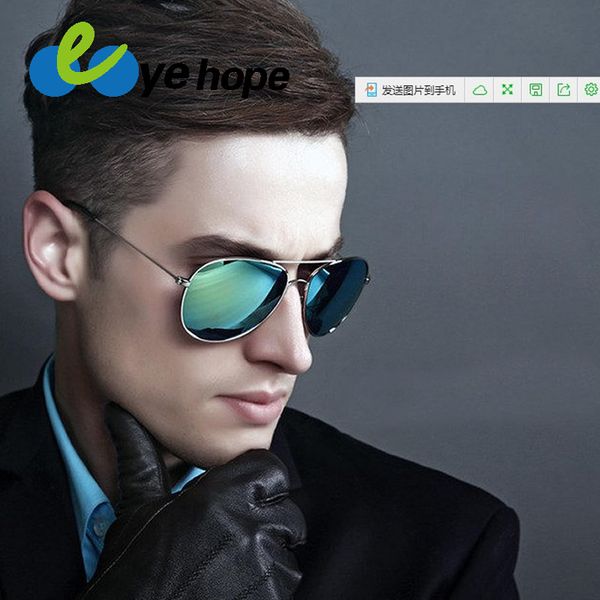 

eye hope classic aviation sunglasses men sunglasses women driving mirror male and female sun glasses points pilot, White;black