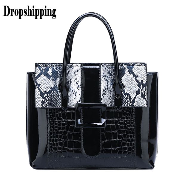 

dropshipping women handbag snake skin patchwork shoulder bag vintage crossbody bags retro zip bolsos mujer de marca famosa #zc