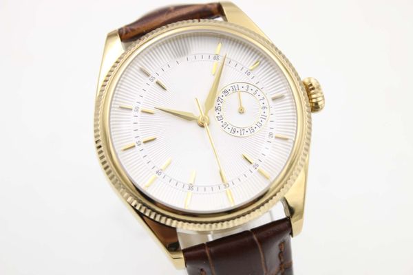 

strap freight perpetual 50525 automatic watches white brown watch sale mens leather new polished mechanical dial cbkar, Slivery;brown