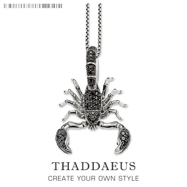 

scorpion link chain necklace,925 sterling silver ts fashion jewelry thomas style rebel cross bijoux gift for men & women friend