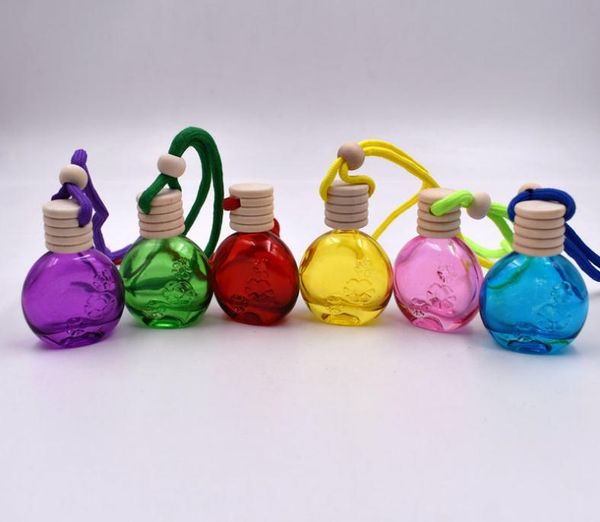 wholesale Bottiglia di vetro dei desideri da 10 ml Ciondolo Deodorante per ambienti Appendiabiti per auto Ornamento appeso Bottiglia di diffusore di profumo Auto-stylin SN2885