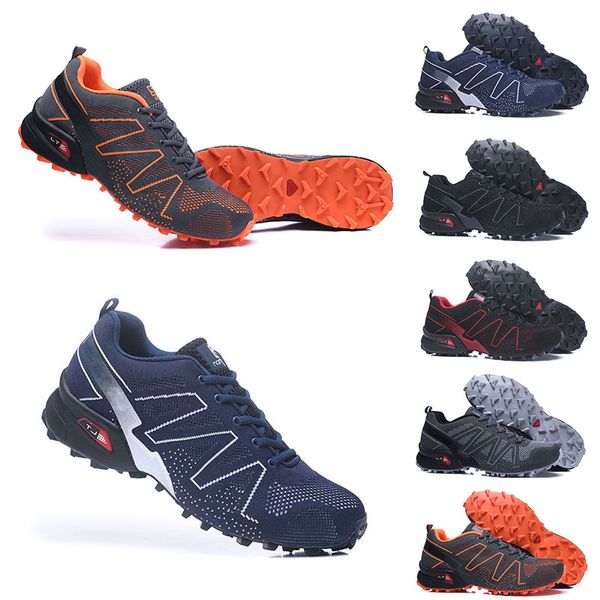 

Fashion Luxury Designer Men Shoes 2019 New Speedcross 3 .5 Black Red Grey Blue Speed Cross Trail Runner Sneakers Sports Hiking Shoes 40-46