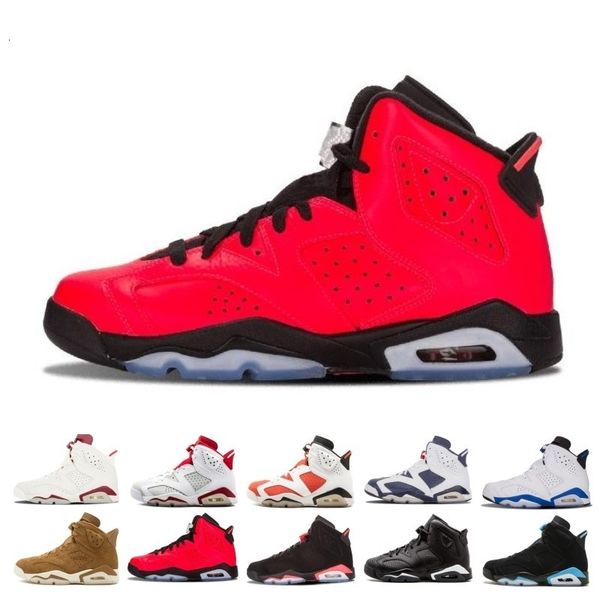 

men 6 6s basketball shoes unc tinker black cat gatorade white infrared carmine maroon oreo trainer sport sneaker size 41-47 sale online