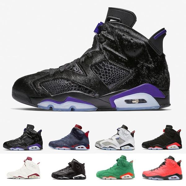 

new 6 men women basketball shoes 6s black cat hare carmine white infrared angry bull sport olympic maroon s chrome carmine j6 sneakers