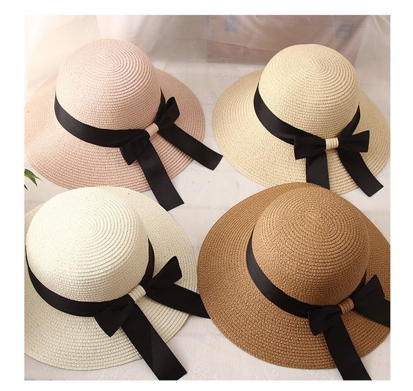 

straw hat woman summer female sun shade casual wide brimmed floppy foldable straw beach hat verano mujer sapka, Blue;gray