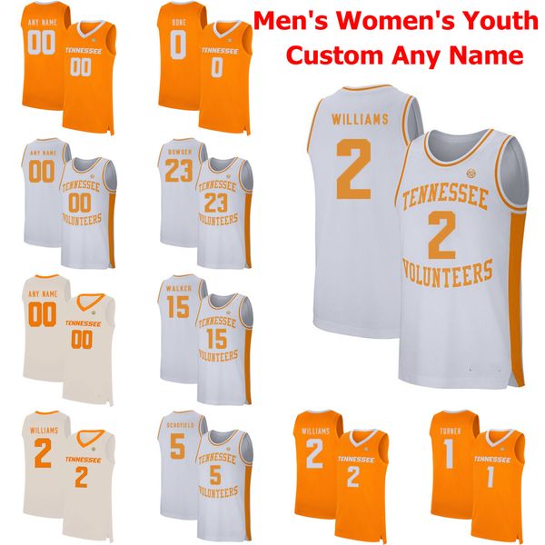 

теннесси добровольцев колледж баскетбольное 2 грант уильямс джерси 23 боуден 0 bone 5 адмирал шофилд 1 lamonte тернер пользовательские stitc, Black