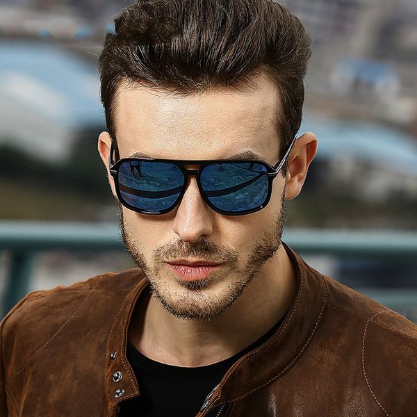 

2018 classic polarized sunglasses men driving brand design sun glasses man mirror retro sunglass goggles, White;black
