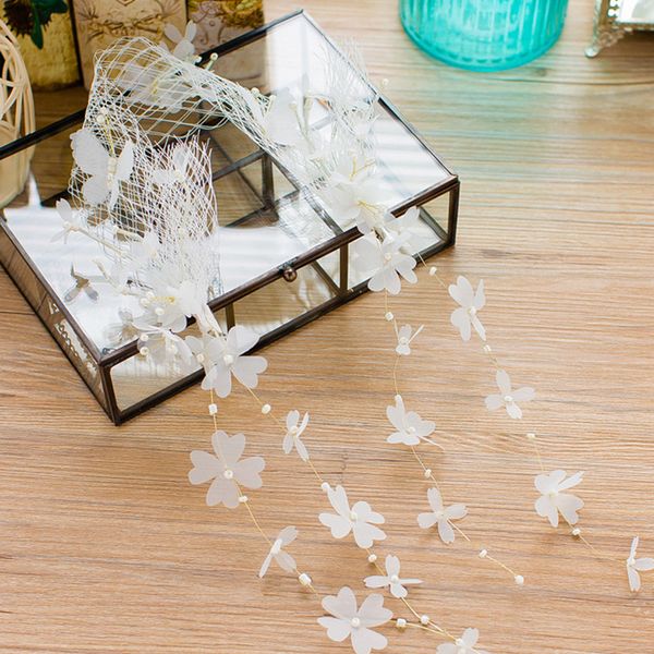 

korean bride sweet hair take the lead bai wangsha butterfly yarn piece marry concise wedding dress full dress accessories hair ornaments, Silver