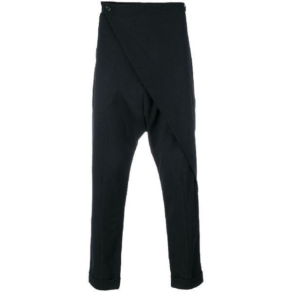 

27-44 2019 new men's clothing modern hair stylist fashion loose casual harem pants plus size singer costumes, Black