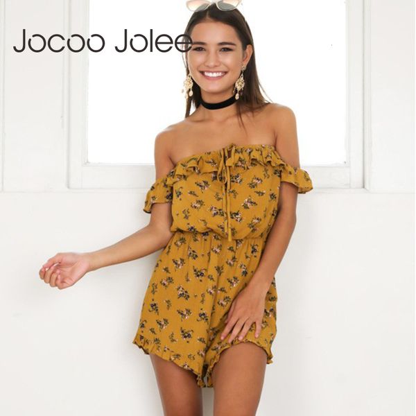 

jocoo jolee floral sprint women chaims summer jumpsuits loose style deep v-neck summer beach wearings 2018 new arrivals, Black;white