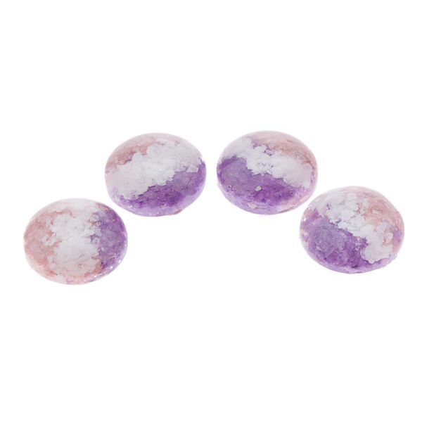 

4pcs color mixing round flatback resin cabochon beads embellishments