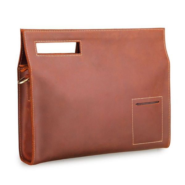 

retro leather men storage handbag file briefcase messenger bag for lapphone 4xff