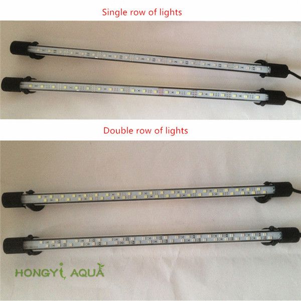 

1 piece glass diving led lights for aquarium submarine led lamp red yellow blue for arowana parrot fish single row or double
