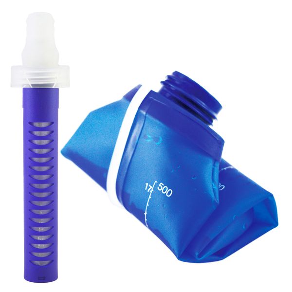 

открытая фильтрация воды пузырь бутылка складной фильтр для воды инструмент выживания сумки для чрезвычайных ситуаций выживания кемпинга тур