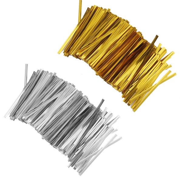 

800 pcs metallic twist ties perfect for candy bread bag tie wedding cookie gift buffet supply valentine chocolates