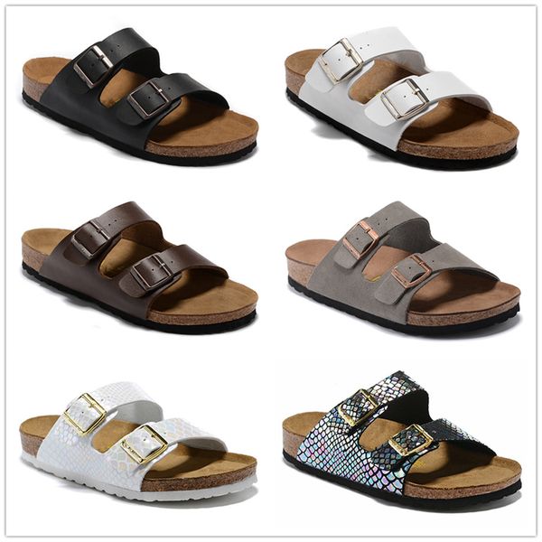

arizona new summer women cork slipper flip flops beach sandals men mixed color casual slides shoes flat slippers platform sandals us 3-16, Black