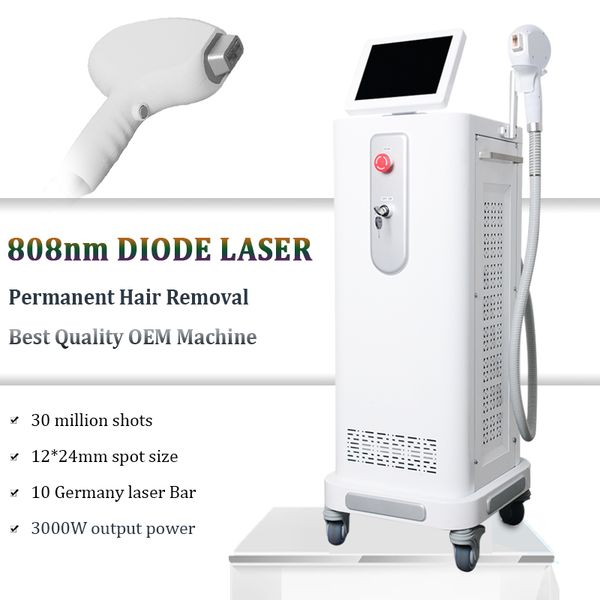 

808nm diode laser hair removal facial body treatment equipment beauty hair laser machines for all body painless depiladora laser, Black