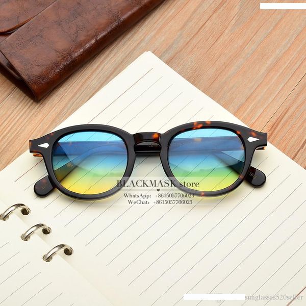 

jackjad moscot new fashion johnny depp lemtosh style round sunglasses tint ocean lens brand design party show sun glasses oculos de sol, White;black