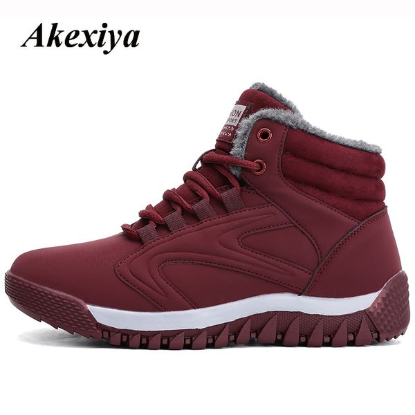 

fashion casual women snow boots women push ankle boots shoes winter black large size