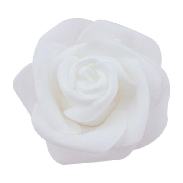 

высокое качество 100 шт. / пакет 6 см пены розы головы искусственный цветок головы свадебные украшения (белый