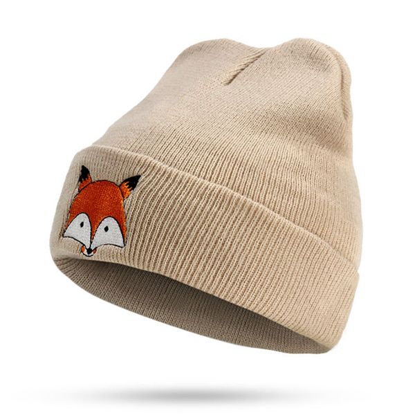 

fashion knitted winter hats women fox pattern winter hats female skullies beanies men knitted caps beanies thick warm caps, Blue;gray