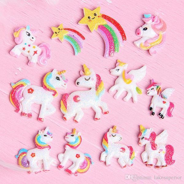 

bling bling unicorn слизь filler аксессуары cute caroon мини unicorn смола diy ювелирных аксессуаров чехол для телефона аксессуары mix style, Silver