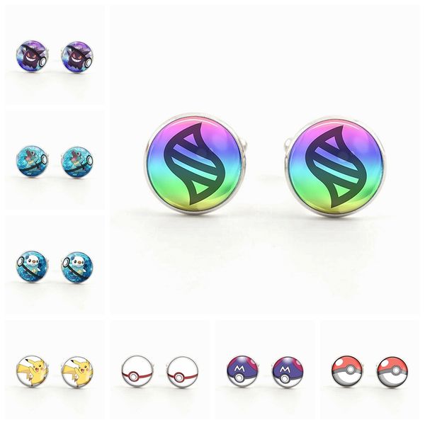 

wholesale dome go cuff link silver plated pokeball french sleeve button cufflinks men woman wedding gift jewelry