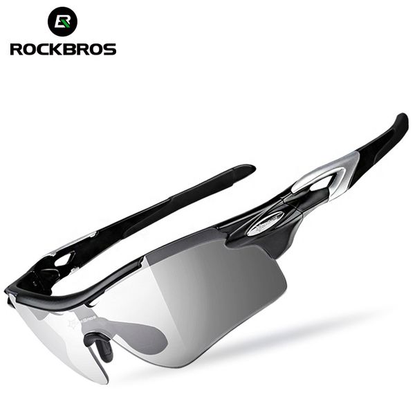 

rockbros 2 in 1 cycling bicycle glasses polarized pchromic with myopia frame sunglasses uv400 sports bike eyewear glasses