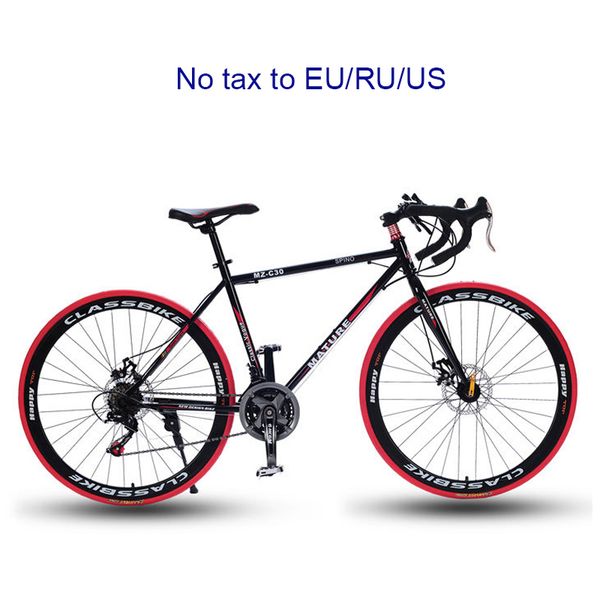 

700c дорожный велосипед 21/27/30 переменной скорости велосипеда изгиб ручки двойной дисковый тормоз алюминиевый шоссейный велосипед мужской