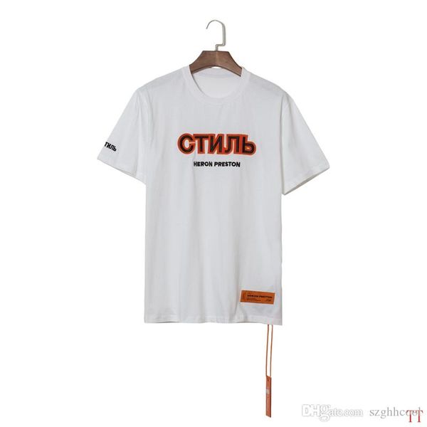 

19SS New York Fashion Heron Preston Nasa T Shirt Emboridered USA Flag Embroidery Men Women Street Luxury Cotton Casual Short Sleeve T-Shirts