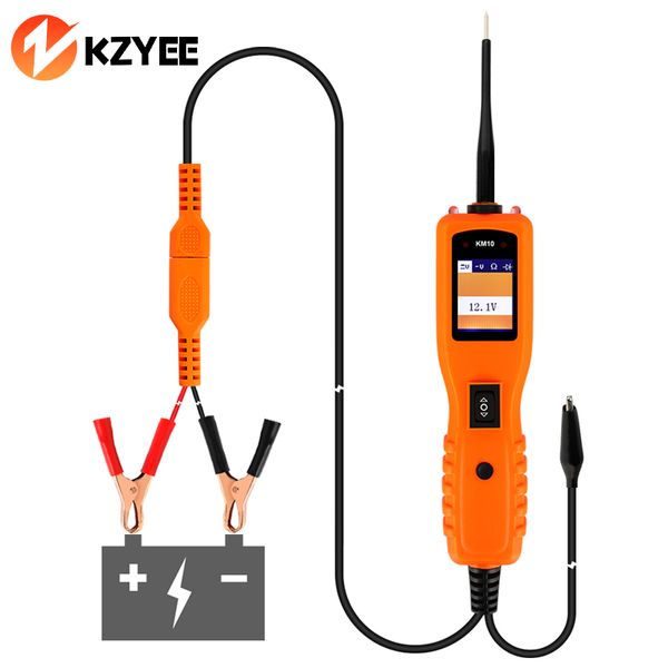

kzyee km10 12v car circuit tester power probe automotive short open brake circuit finder voltage current avo meter reader tester