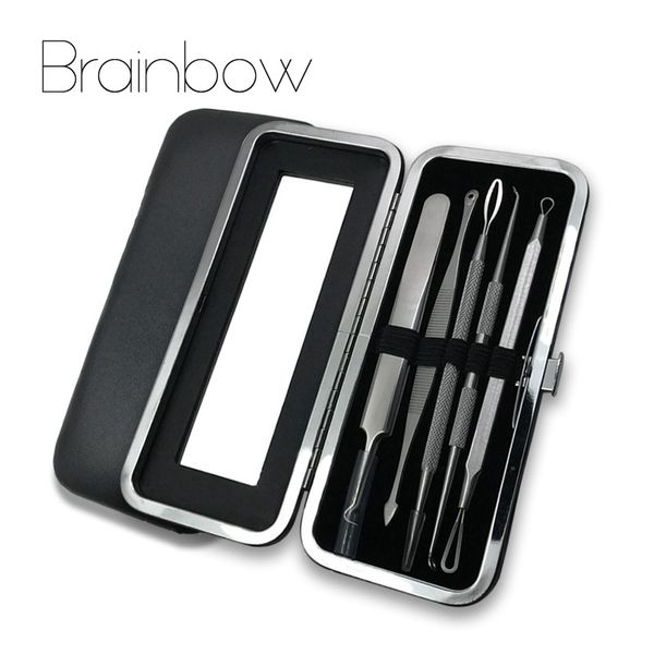 

brainbow 5pc/bag blackhead tweezers spot cleaner blackhead&blemish removers pimples extractor acne treatment facial pore cleaner