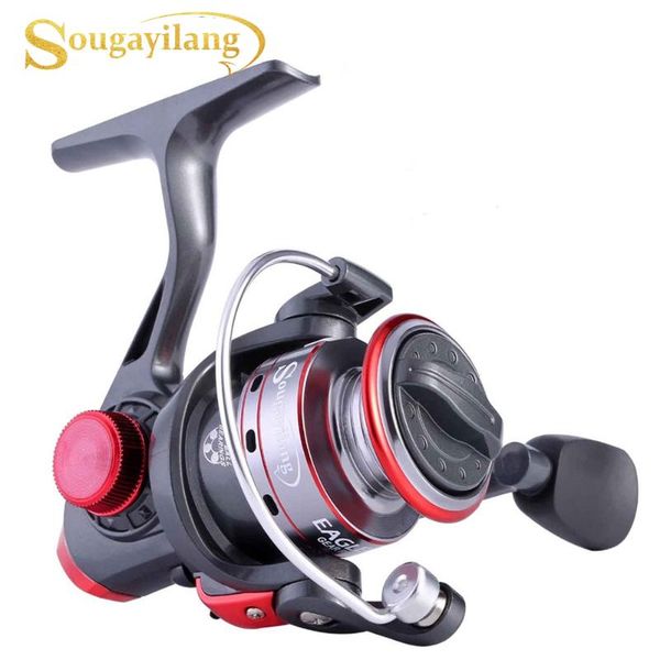 

sougayilang 3 color carp fishing reels 8 ball bearing mini right/left hand ice fishing reel spinning reel tackle pesca