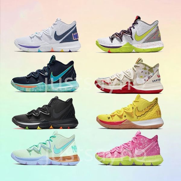 

Hot hococal Мальчики Дети Кирие V 5 All-Star Баскетбол обувь Irving 5S Мужчины Юноши Девушки Женщины Увеличение Спорт обучение кроссовки высокого голеностопного Размер 36-46