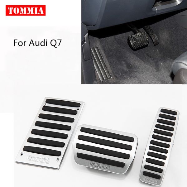 

tommia for audi q7 at 2007-2015 pedal cover fuel gas brake foot rest housing no drilling car-styling