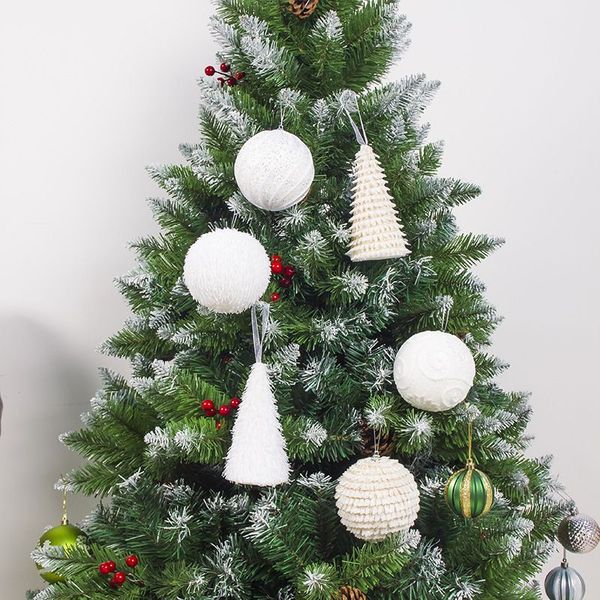 

christmas plush foam ball ornament christmas decoration for home xmas tree pendant holiday party supplies