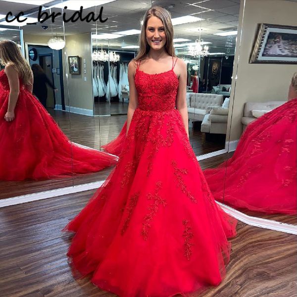 

party dresses red lace tulle prom long 2021 cross backless evening gowns for women applique plus size vestidos de gala, White;black