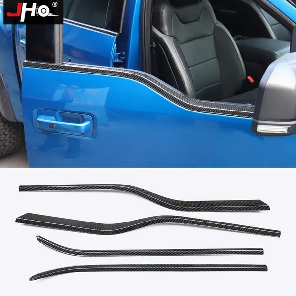 

jho нержавеющая сталь углеродистое зерно окно автомобиля нижняя накладка крышка накладка для f150 raptor 2017 2018 2019 аксессуары для грузо