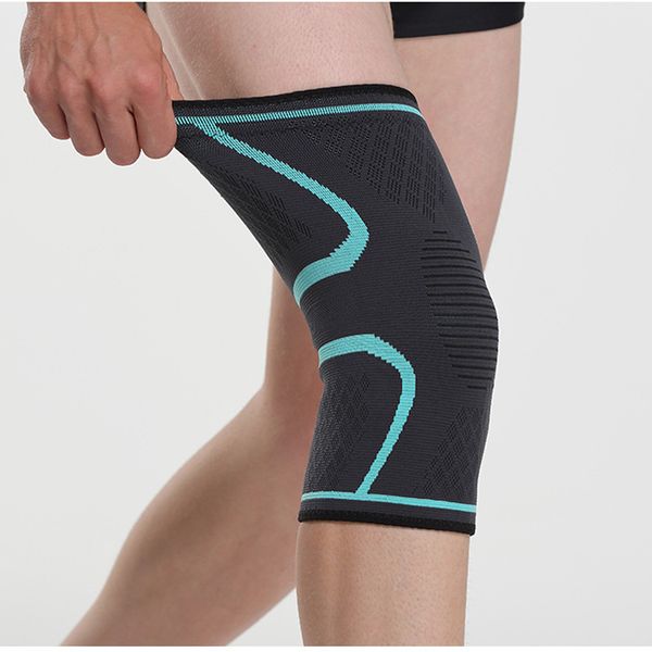

1 pair fitness exercise kneepad running, cycling, mountaineering, antiskid, ventilating, warm knitting, nylon exercise kneepad, Black;gray