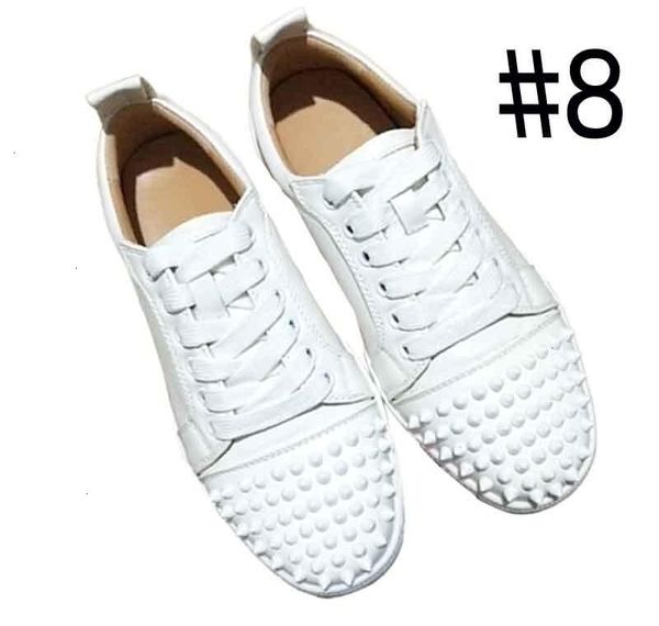 

new full red sole shoe low cut suede spike shoes for men and women high-shoes party wedding crystal leather sneakers red flats shoes n1, Black
