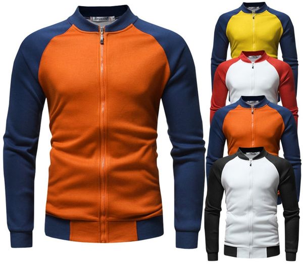 

Cardigan Designer Mens Hoodies Patchwork Stand Collar Zipper Mens Sweatshirt Sport Autumn Teenagers Clothing