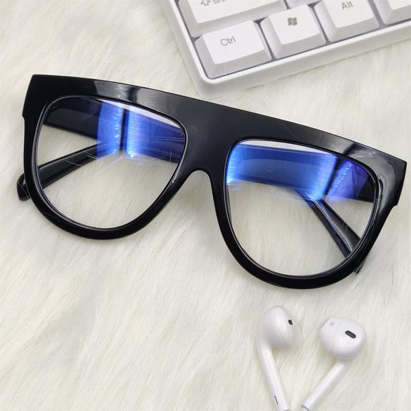 

fashion anti-blue light glasses frames women men optical spectacle computer games glasses cat eye flat trendy eyewear frames, White;black
