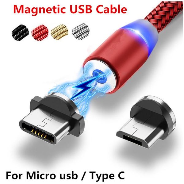 

Быстрый USB Charge LED Micro Cable Magnetic USB Type-C USB Magnet подключи данных зарядный кабель зарядный