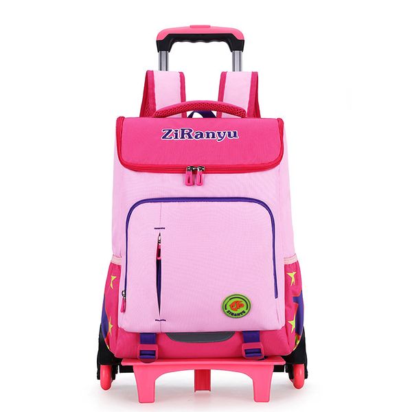 

ziranyu kids boys girls trolley schoolbag luggage book backpack latest removable children school bags 2/6 wheels stairs mx200327