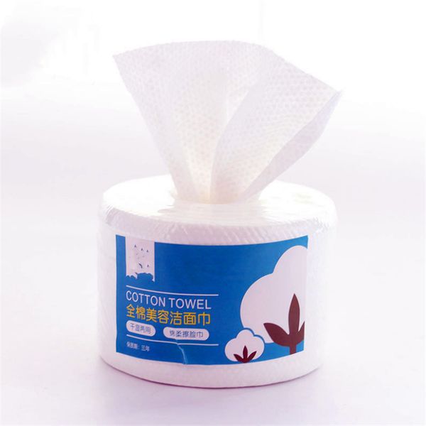 

travel portable disposable face wash towel pure cotton non woven mesh cleansing towel wet and dry can be customized