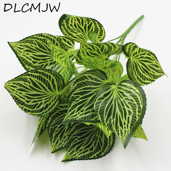

1pcs artificial plants green grass plastic plant wall garden home decoration artificial flowers fake plant leaves green